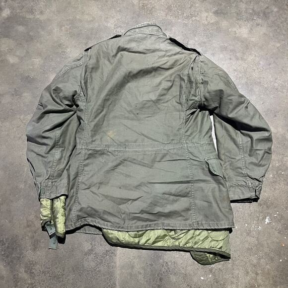 Vintage 70s Vietnam War M65 OG107 Army Green Field Jacket - Picture 4 of 6